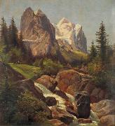 Friedrich Paul Nerly Wellhorn und Wetterhorn oil painting reproduction